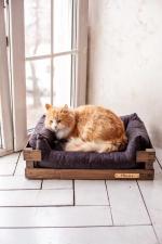 Лежанка для кошек и собак мелких парод с каркасом