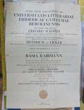 Документ диплом Берлинского университета, латынь