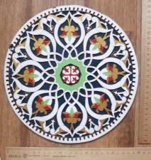 Поднос стеклянный исламский, ручная роспись