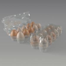 Пластиковая упаковка 10 яиц с ячейками