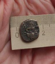 Античная медная монета Византия, редкая