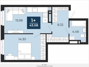 1-комн. квартира с отделкой в новом жилом комплексе