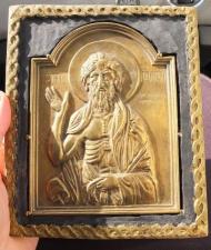 Меднолитая икона Святой Андрей, Христа ради юродивый
