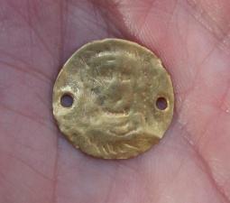 Золотая монета Юстиниан 2, Византия, 7 век