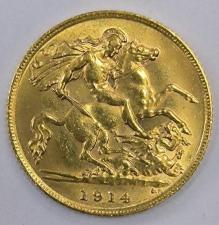 Золотая монета 1914 года, Великобритания