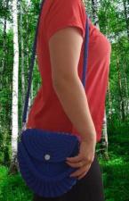 Круглая сумка женская вязаная из полиэфирного шнура ручная работа