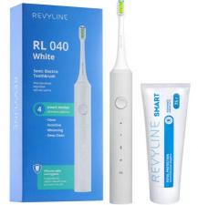 Белая зубная щетка Revyline RL 040 выгодно + паста Smart