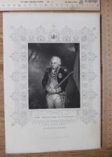 Гравюра адмирал Джон Дже́рвис, 1-й граф Сент-Винсент, Англия, начало 19 века
