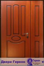 Влагостойкая двустворчатая дверь заказ №124 натуральный шпон Дверь в частный дом