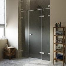 Дверь в душевую нишу GuteWetter TREND DOOR GK-884ZF 140х270 см, петли CH 27, ручка CH 113 стекло бесцветное 8 мм фурнитура хром