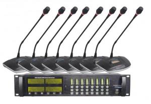VOLTA USC-101T Беспроводная дискуссионная радиосистема, комплект из 8 настольных микрофонов и многоканального приёмника. UHF (760-830 мГц)