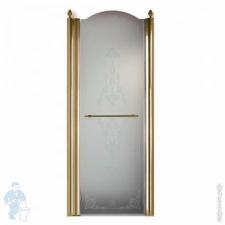 Душевая дверь Migliore DIADEMA (800х1950) левая, стекло матовое+декор, бронза 20405