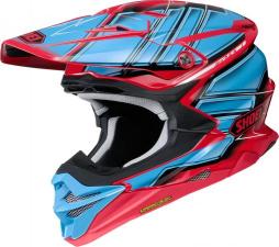 Shoei VFX-WR Glaive TC-1 шлем кроссовый, сине-красный / M