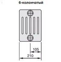 Радиатор отопления Zehnder Charleston 6035/30 №1270 3/4quot; RAL 9016