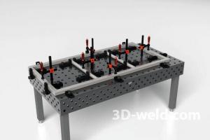 Сварочно-сборочный стол 3D-Weld Profi D16 800х1200 мм