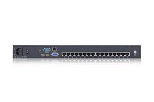 Переключатель Kinan KVM over IP 16-портовый высокой плотности по кабелю Cat 5, USB с каскадированием до 512 серверов с разъемами PS/2, USB, VGA; internet, OSD,DDC2B, 2048x1536 до 20м, 1600x1200 до 50м, 1280x1024 до 100м, 1024x768 до 150м (KC2116i, HT