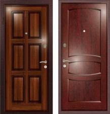 Дверь входная (стальная, металлическая) Ле-Гран (Легран) Массив/Массив + Шпон Валенсия quot;Махагонquot; Kale252 + Kale257