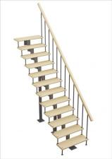 Модульная лестница Стандарт прямой марш h=3375-3525мм