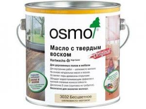OSMO Масло Осмо с твердым воском для пола Osmo Hartwachs-Öl Original 3032 (Цвет-3032 Бесцветное Шелковисто-Матовое Объём-10 л.)