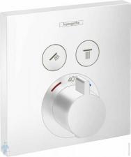 Смеситель Hansgrohe ShowerSelect 15763700 термостат, 2 потребителя, наружная часть, белый матовый