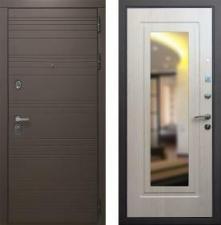 Дверь входная (стальная, металлическая) Rex 14 Шоколад ФЛЗ-120 quot;Беленый дубquot;