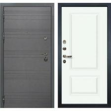 Входная металлическая дверь лекс сенатор 3К софт графит эмаль белая №55