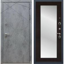 Двери Армада производства г. Йошкар-Ола Входная металлическая дверь Армада 13 с Зеркалом Пастораль (Бетон тёмный / Венге)