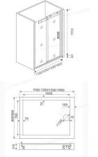 Душевая дверь Bas Galaxy WTW 120x206,5 с поддоном