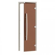 Дверь для бани Sawo 741-3SGA-R-1 (7х19, бронза, правая, без порога, с вертик. ручкой, осина)