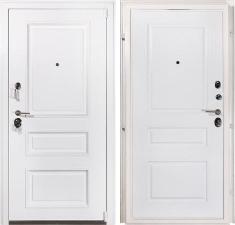 Входная металлическая дверь Райтвер Прадо (Муар белый / Белый)