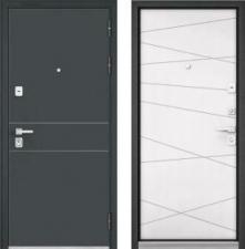 Дверь входная (стальная, металлическая) Бульдорс PREMIUM 90 D-14 quot;Белый софтquot;