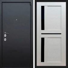 Входные двери Рекс (Rex). Металлическая дверь REX 3A Mottura сб-18 лиственница бежевая черное стекло