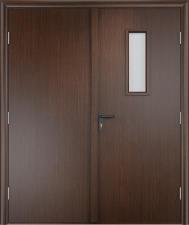 Противопожарная дверь Verda EI60 (ПВХ) Тип:комбинированная Цвет:венге Количество полотен:двупольная