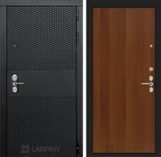 Входная металлическая дверь Лабиринт Black 5 (Чёрный кварц / Итальянский орех)