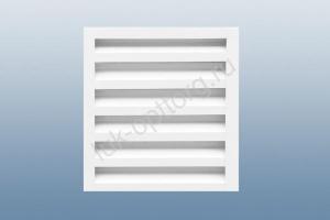 Декоративная фасадная решетка ВРН24 для установки в оконную раму (белая) 1700 * 1450 (Ш * В)