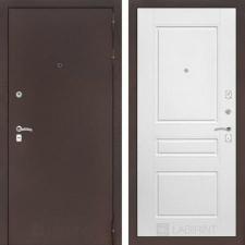 Входные двери лабиринт (labirint) Входная металлическая дверь Лабиринт Классик 3 (Антик медный / Белый софт) двери Лабиринт (Labiint)