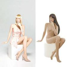 Манекен женский сидячий телесный с макияжем VOGUE Type 4