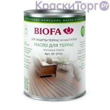 Масло для террас и настилов Biofa 3753 (10 л / 3705 серый)