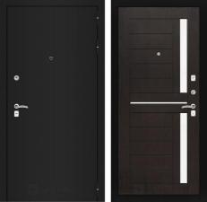 Входная дверь Лабиринт Классик 2 (Шагрень черная / Венге)