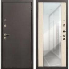 Двери Лекс производства г. Йошкар-Ола Входная металлическая дверь Лекс 1А с Зеркалом №45 Беленый дуб