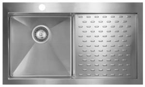 Интегрированная кухонная мойка Seaman ECO Marino SMV-860PR.A 86х50см нержавеющая сталь
