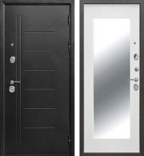 Входная металлическая дверь Троя Зеркало Maxi (Антик Серебро / Ясень белый)