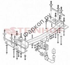 Фаркоп Steinhof для Ssang Yong Kyron II 2005- съемный
