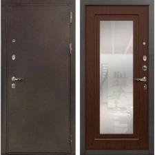 Входная металлическая дверь Лекс Цезарь с Зеркалом Береза мореная №30
