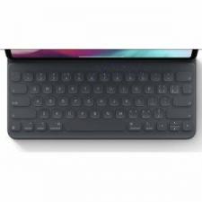 Съемная клавиатура/док-станция/база Apple Smart Keyboard Folio (MXNL2) для планшета Apple iPad Pro 12.9 (2020) черного цвета + наклейки на русские клавиши