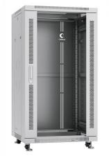 Cabeus SH-05C-22U60/60 Шкаф монтажный телекоммуникационный 19quot; напольный для распределительного и серверного оборудования 22U 600x600x1166mm (ШхГхВ) передняя стеклянная и задняя сплошная металлическая двери, ручка с замком, цвет серый (RAL 7035)