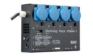 IMLIGHT PDM 4-1 Блок диммерный цифровой, 4 канала по 5А, выход розетки 16А/230В, защита-предохранители, DMX-512, встроенные программы, дроссели, мобильный диммер