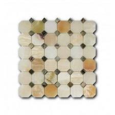 Мозаика из натурального камня ArtNatura Marble Mosaic Octagon Pattern (Verde Onix + Rain Forest Green) (плитка 49x49 + 15x15 мм), лист 305x305 мм