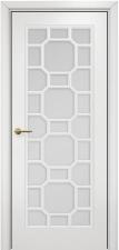 Дверь Оникс Турин с решеткой Тип:Со стеклом Цвет:эмаль белая мдф Решетка:Решетка №3