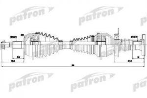 Полуось 38x883x26 Patron PDS0384